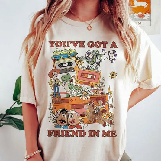 Vintage You've Got A Friend In Me T Shirt Hoodie Sweater, Buzz Lightyear Shirt, Toy Story Birthday, Toy Story Shirt, Toy Story Friends Shirts