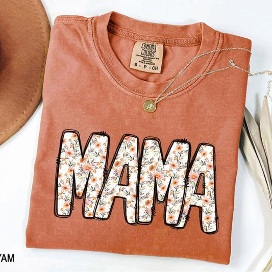 Vintage floral Mama t-shirt, Mama T-Shirt, Strong Woman Shirt, gift for mothers day, Mama tee, Graphic Tee, Women's T-Shirtstyle{n002}2