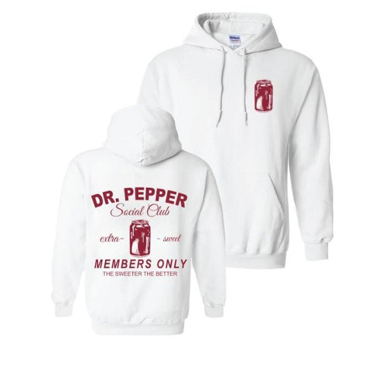 Vintagge Dr Pepper Hoodie, Dr Pepper Members Only Hoodie, Funny Sarcastic Soda Collar Cotton Hoodie, Casual Graphic Cotton Hoddie Gift For Men And Women, Full Size, Full Color