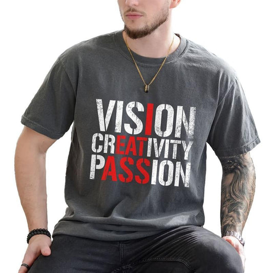Vision Creative Passion Shirt, Adult Humor Tee, Sarcastic Adult Graphic Printed Tee, Funny Unhinged Shirt, Funny Dark Humor T-shirt, Comfy Fabric Graphic Tee, Women's Tops, Menswear, Womenswear, Cotton Fabric Tee
