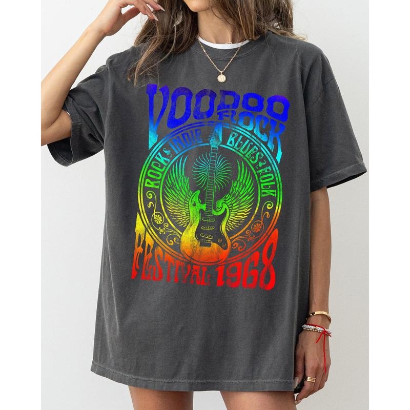 Voodoo Rock Festival, Concert, Music, Festival, Retro Tshirt, Women's Comfort Color Tee, Tshirt