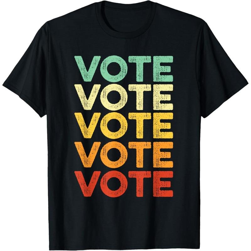 Vote Shirt Women Men Retro Vintage Election 2024 Voter T-Shirt made in usa