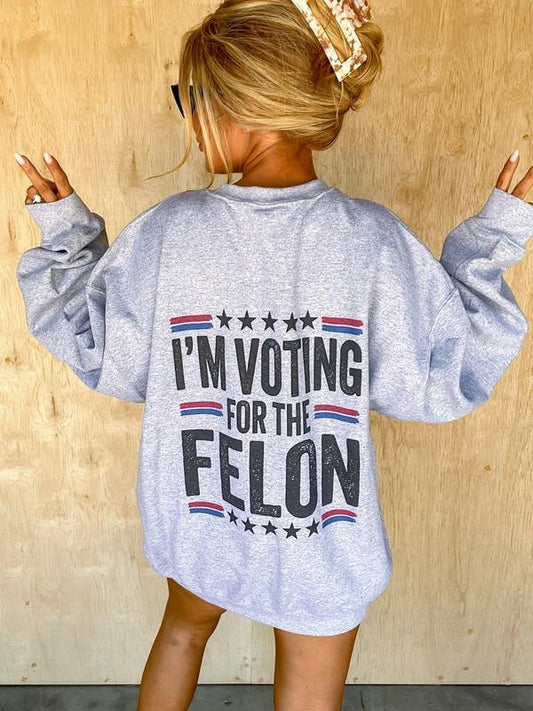 Voting For The Felon Graphic Top