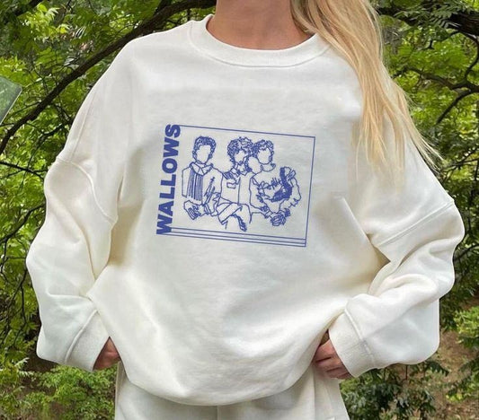WALLOWS Indie Band Sweatshirt - Vintage Retro Shirt, Homage & Tribute to Wallows, Concert