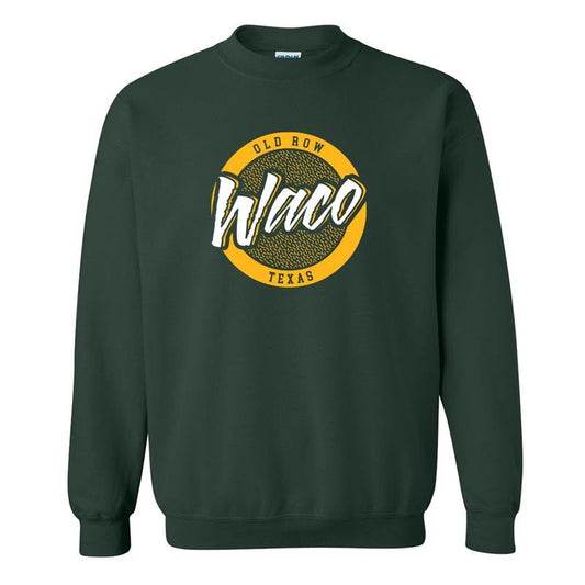 Waco, Texas Circle Crewneck Sweatshirt, Vintage Graphic Sweatshirt, Vintage Crewnecks Sweatshirt