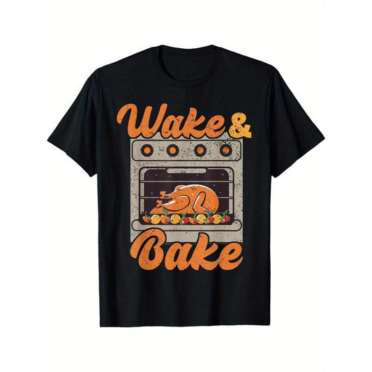Wake Up Roast Turkey Feast Dinner Chef Funny Thanksgiving Men's T Shirt made in usa