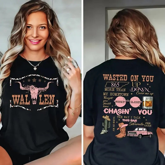 Wallen Bullhead 2 Sides Shirt, Soft Unisex Fit, Music Lover's Gift, Full Sizes, Full Colors, Unisex T-shirt for Men and Women, Classic Menswear, Womenswear Comfort Cotton Tshirt