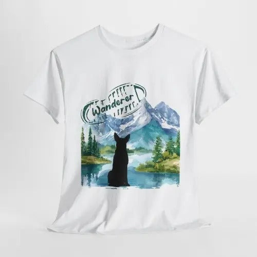 Wanderer Mountain Hiker Doglover Shirt Wanderlust Bergliebe Hiking with Dog Nature Lover Comfort Colors Unisex Cotton T-Shirt Made in USA