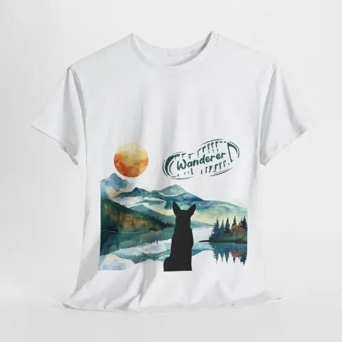 Wanderer Mountain Hiker Doglover Shirt Wanderlust Bergliebe Hiking with Dog Nature Lover Comfort Colors Unisex Cotton T-Shirt Made in USAstyle{n002}3