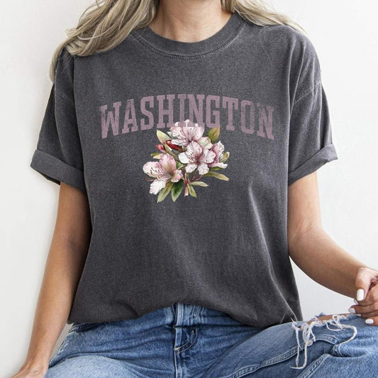 Washington State Flower Comfort Colors Tshirt, Women's