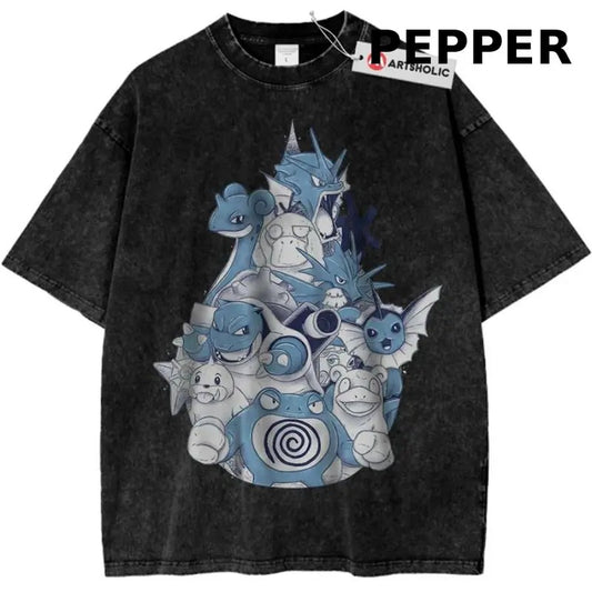 Water Class Pokemon Shirt, PKM Shirt, Anime Shirt, Vintage T-Shirt