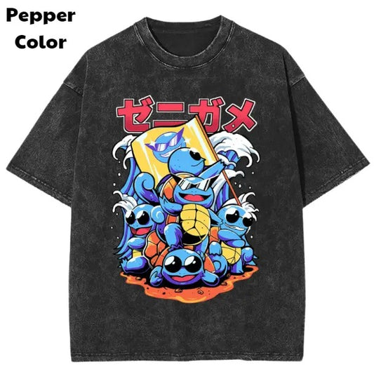 Water Vintage Tee, Squirtle T-Shirt, Pokemon Tee, Anime Shirt, Animation Graphic Tees, Gym Shirt, Unisex T-Shirt