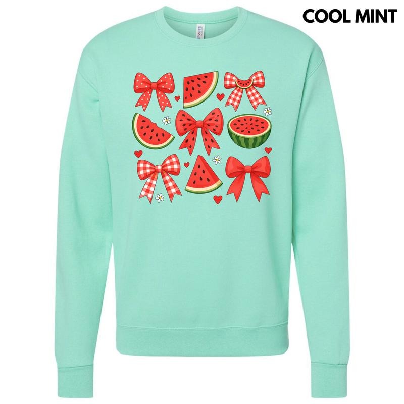 Watermelon Bow Collage Sweatshirt 'NLB'