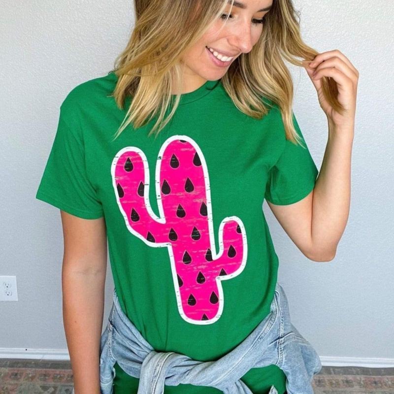 Watermelon Cactus Graphic Tee