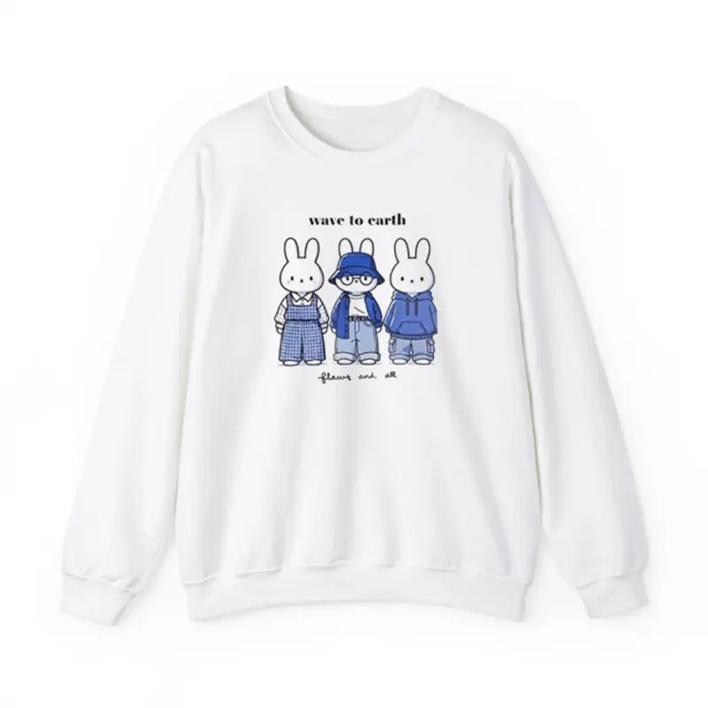 Wave To Earth Miffy Sweatshirt, Wave To Earth  Sweatshirt Memeshirt Menswear Unisex