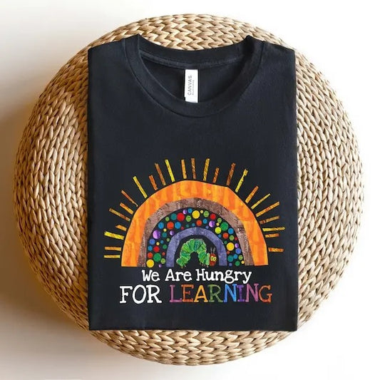 We Are Hungry For Learning Shirt, Back To School Gift, 1st Day Of School, Funny Teacher Shirt, Teacher Gifts, Teacher T-Shirt  T-shirt, sweater and Hoodie