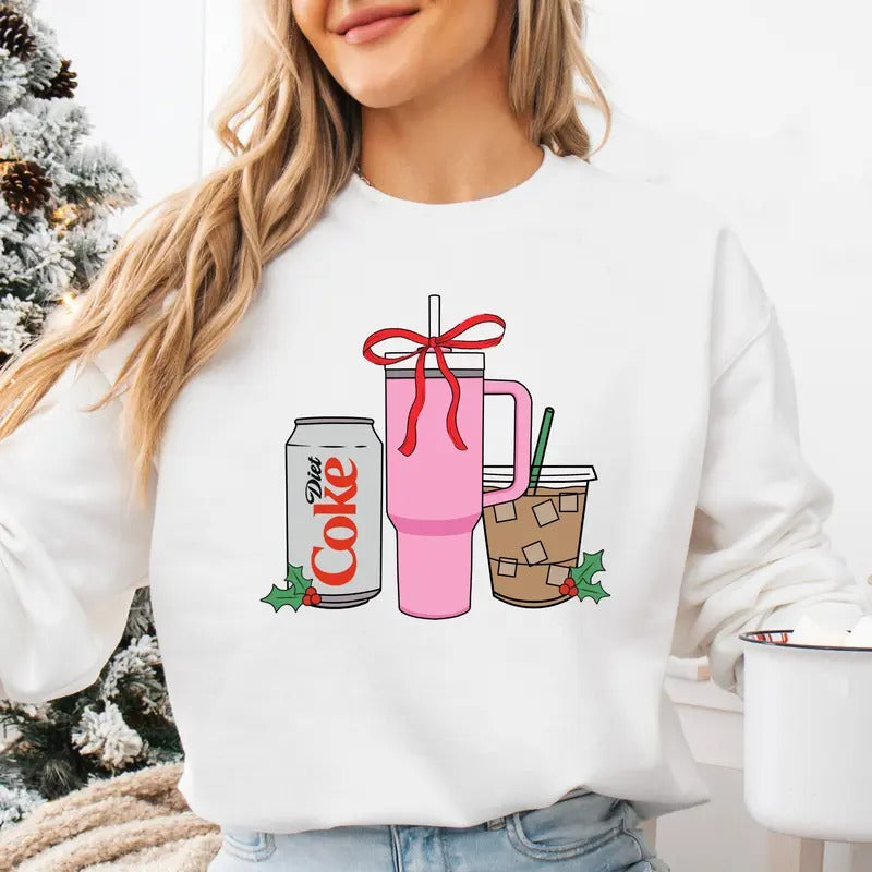 'We're Girls' Holiday Drinks Crewneck Sweatshirt Pullover