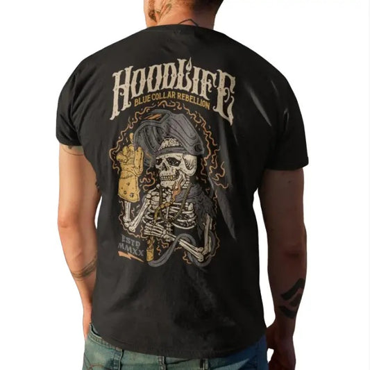 Welder "HoodLife" T-Shirt, Welder Hat, Welder Hood, Tig Weld shirt, witchy cottagecore, throne of glass book merch,  Classic Collar