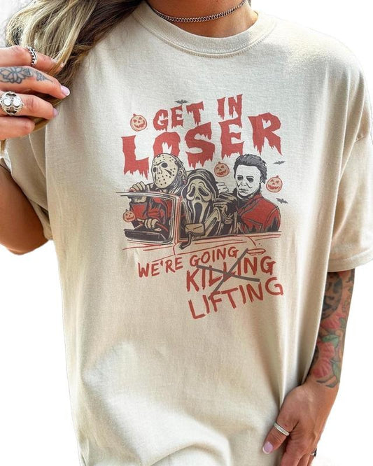 Were Going Lifting Gym Shirt, Retro Halloween Tshirt, Horror Gym Shirt, Weightlifting Shirt, Gym Pump Cover, Workout Shirt, Fitness Shirt Crewneck Cotton