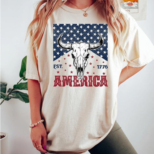 Western 4th of July Tshirt, Make America Cowboy Again, July 4th Shirt, America Shirt, Patriotic Shirt, Cowboy Shirt, Country Graphic Tees, Comfort Colors T Shirt