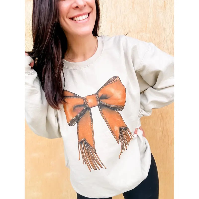 Western Bow Graphic Top