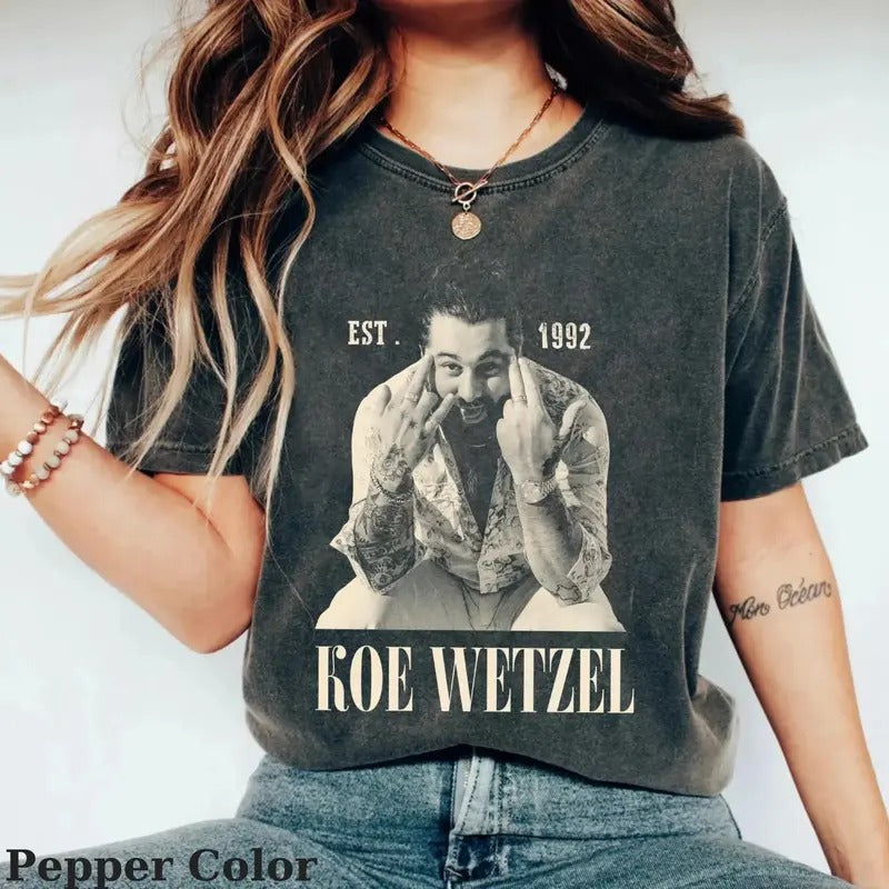 Wetzel Tour Merch Shirt, Koe Wetzel T-shirt, Wetzel Country Music shirt, Western Graphic Tee, Wetzel Album Sweatshirt, Koe Wetzel Gift Lover
