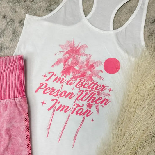 When I'm Tan Graphic Top