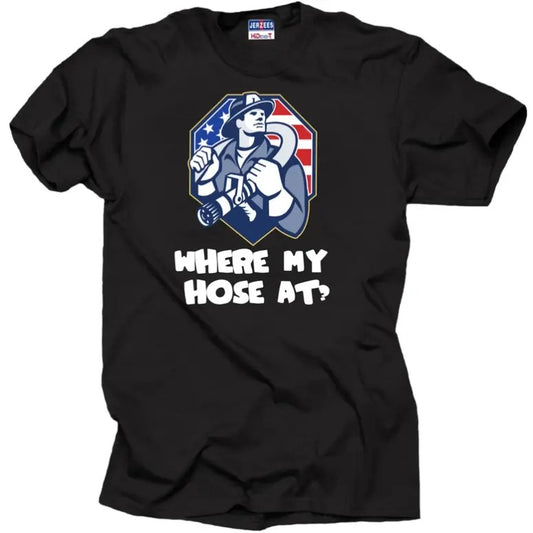 Where My Hose At American Firefighter Christmas T-shirt Where are my hose at? Funny Firefighter shirt Fire Department