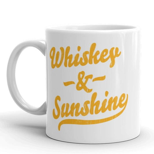 Whiskey And Sunshine Coffee Mug Funny Drinking Summertime Ceramic Cup-11oz Funny Coffee Mugs Ceramic Printed Drinkware Cup