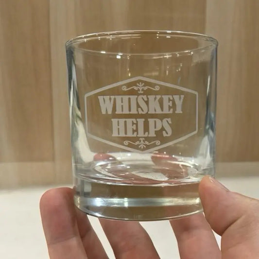 Whiskey Helps 10.5 oz Rocks Glass