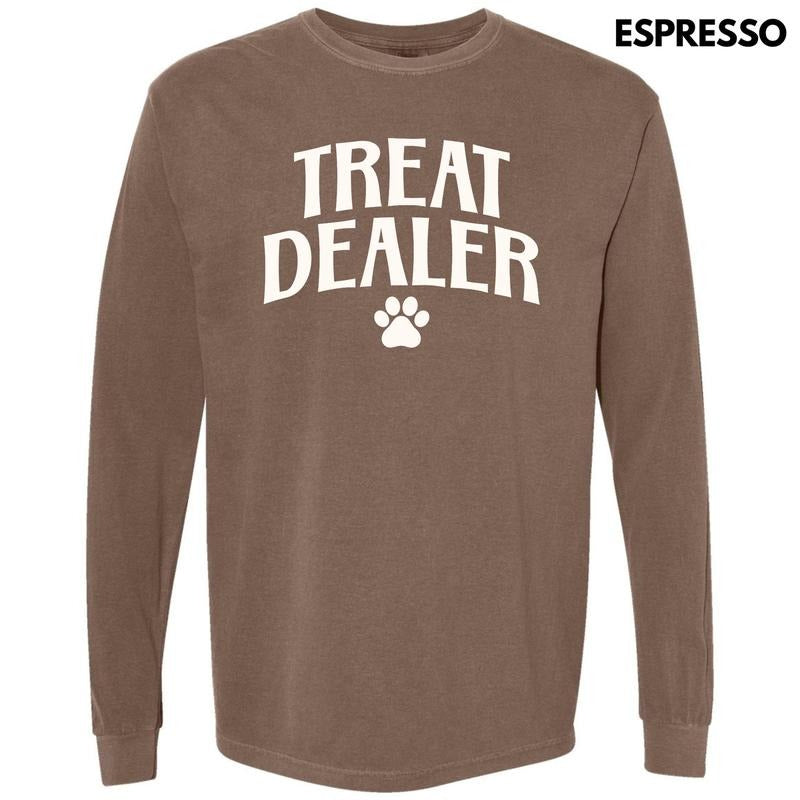 White Treat Dealer Long Sleeve Comfort Colors T-Shirt 'NLB'