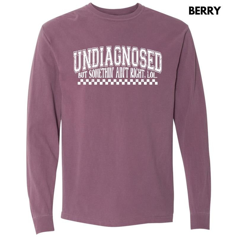 White Undiagnosed Long Sleeve Comfort Colors T-Shirt 'NLB'