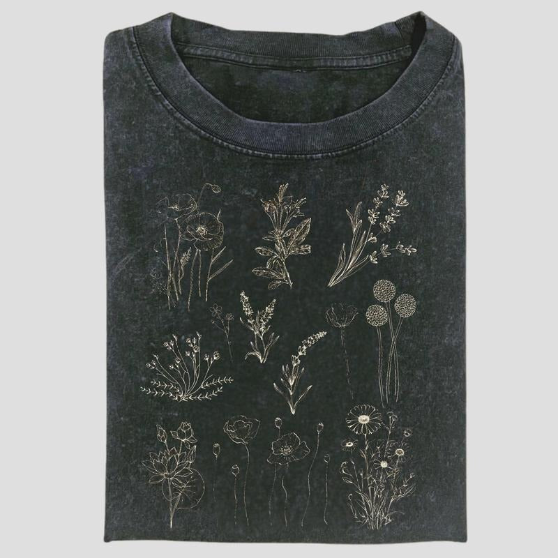 Wild Flowers 90s Vintage Style Tshirt, Retro Y2k Botanical Shirt, Garden Lovers Shirt, Bloom Shirt, Mom Shirts
