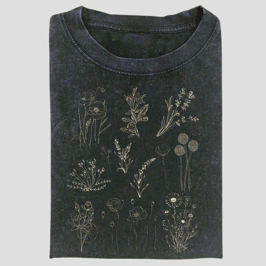 Wild Flowers 90s Vintage Style Tshirt, Retro Y2k Botanical Shirt, Garden Lovers Shirt, Bloom Shirt, Mom Shirts
