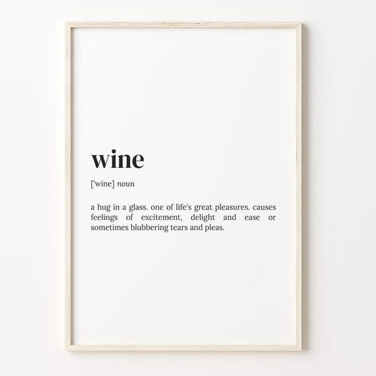 Wine Definition Print, Dictionary Poster, Quote Wall Art, Funny Wine Art, Funny Wine Gift, Alcohol Lover Gift, Gift For Men Poster Prints No Frame, Gifts For Men Women Art Prints, Wall Art Home Decor, Framed Art, Gifts For Birthday Artwork Landscape