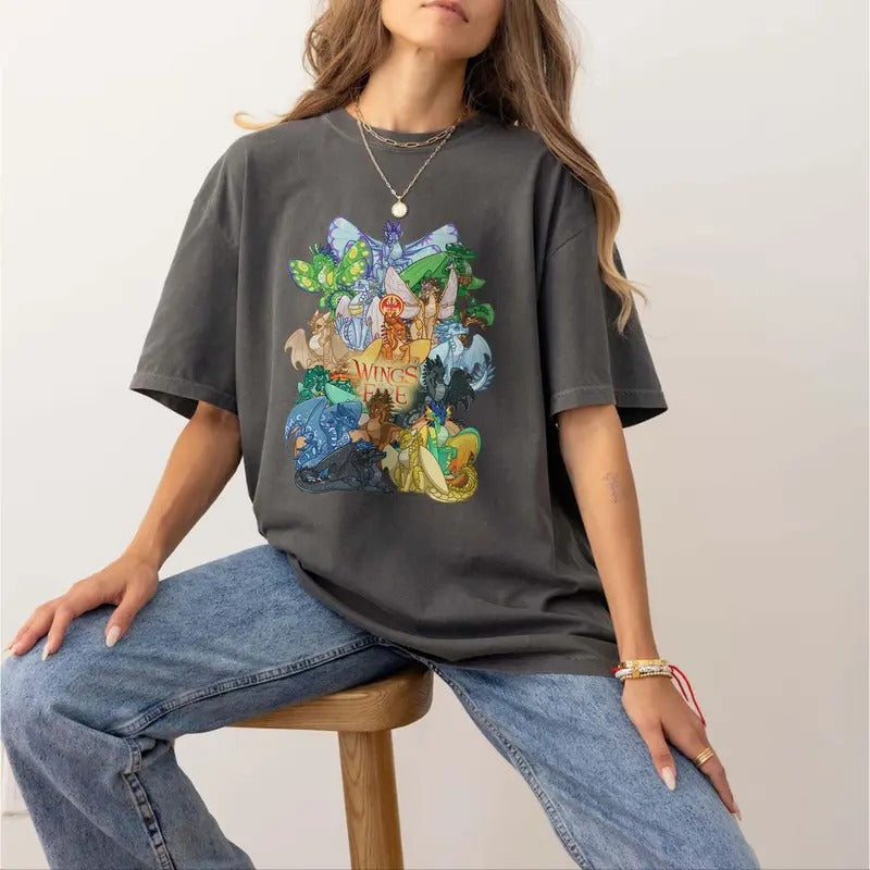 Wings of Fire Shirt Youth Tshirt , Clay Tsunami Glory Starflight Sunny Dragon Shirt, Darkstalker, Moonwatcher Tee, Dragons
