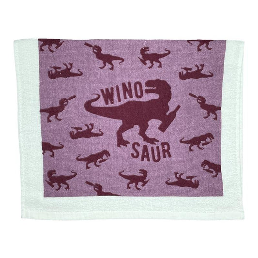 Winosaur Funny Wine Lovers Dino Tea Towel Funny Dish Towels Soft Adsorbent Tea Towel