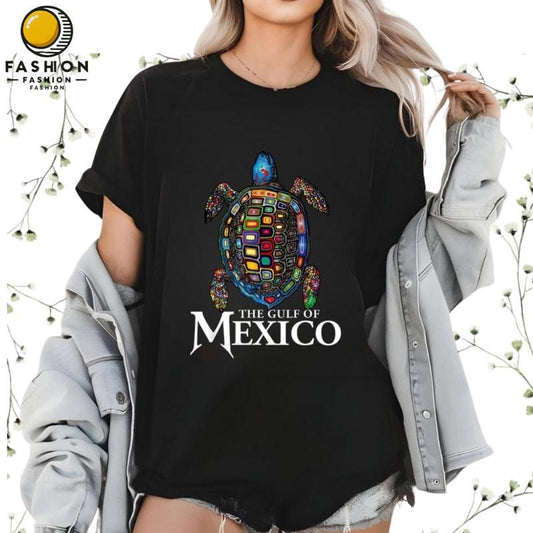 Women Gulf of Mexico Stay Salty And Resist Turtle Tee, Gulf Coast Mexico Beach Texas, Alabama Florida Beach, Mexico Resist, Tee Fashion, Graphic Tee Round Neck Cotton