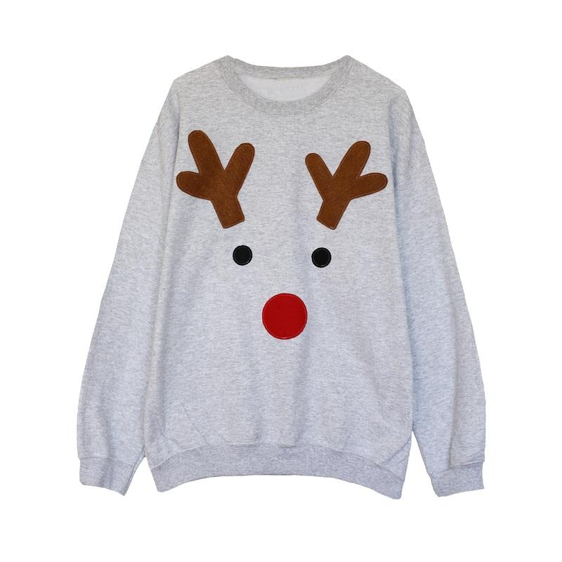 Women's Christmas Sweatshirt Loose Gingerbread Crew Neck Long Sleeve Oversized Tops Casual Streetwear
