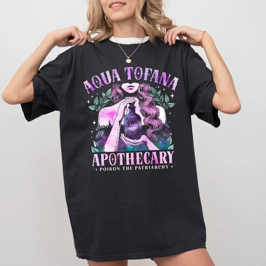 Women's Herb Aqua Tofana Apothecary Shirt Comfort Colors, Witchy Tops, Women's Rights Tshirt, Womenswear