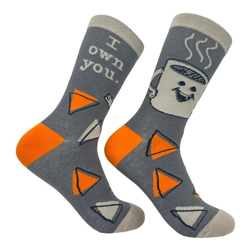 Women's I Own You Coffee Socks Funny Caffeine Addict Novelty Footwear Funny Graphic Socks Comfortable Fitted Spandex Cotton