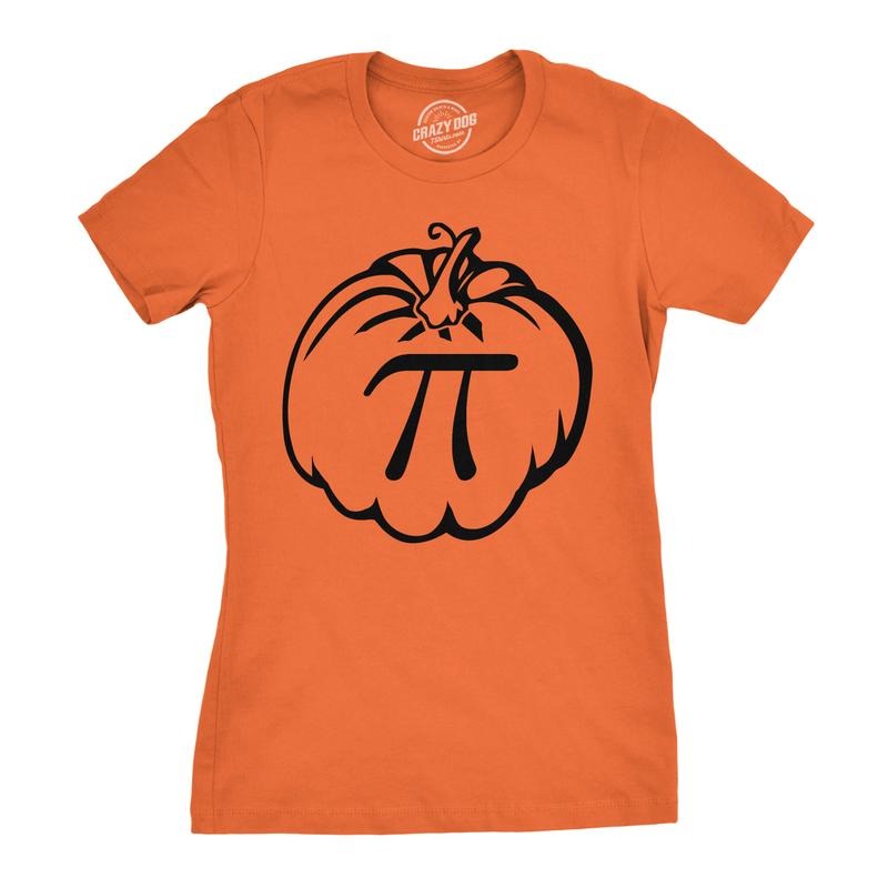 Women's Pumpkin Pi T Shirt Math Shirt Pie Thanksgiving Tee for Women Funny Womens T Shirts Cute Slimming Top Comfortable Soft Womenswear Halloween Tops for Women Funny Thanksgiving Top Women's Novelty Orange