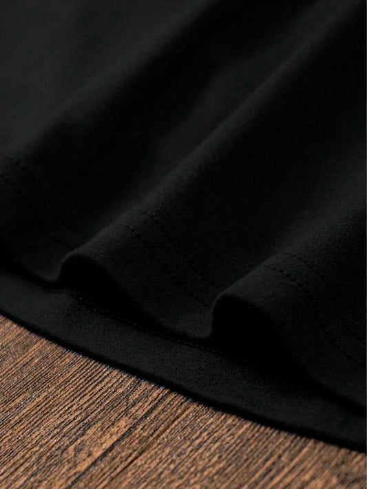 Women's Skeleton & Letter Print Round Neck Tee, Halloween Vintage Trendy Casual Short Sleeve T-shirt for Daily Wear, Ladies Summer Outfit