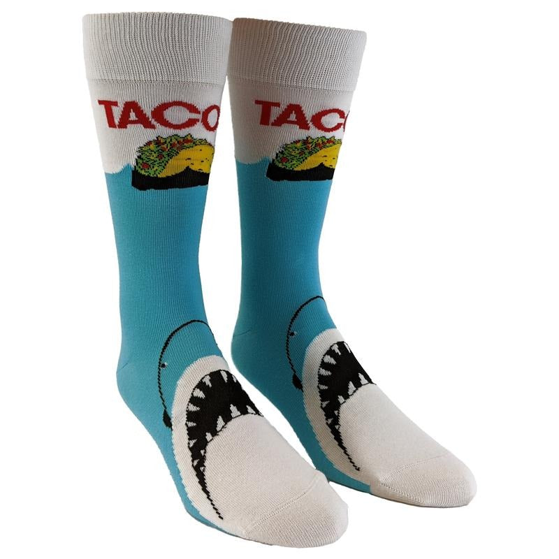 Women's Taco Shark Socks Funny Jaws Fish Beach Vacation Novelty Footwear Funny Graphic Socks Comfortable Fitted Spandex Cotton