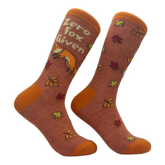 Women's Zero Fox Given Socks Funny Cute Wordplay Cursing Joke Footwear Funny Graphic Socks Comfortable Fitted Spandex Cotton