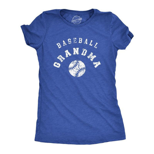 Womens Baseball Grandma T Shirt Cool Base Ball Granny Tee For Ladies Funny Womens T Shirts Cute Slimming Top Comfortable Soft Womenswear Baseball Tops for Women Funny Grandma Top Women's Novelty Tees Royal