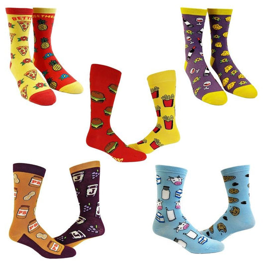 Womens Cute Mismatched Socks Bundle 5 Pack Socks With Funny Graphics For Ladies Funny Graphic Socks Comfortable Fitted Spandex Cotton