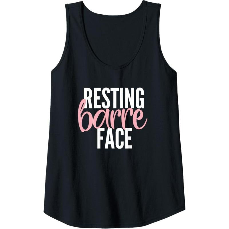 Womens Funny Resting barre face womens tank top shirt | gift idea Tank Top Made in USA