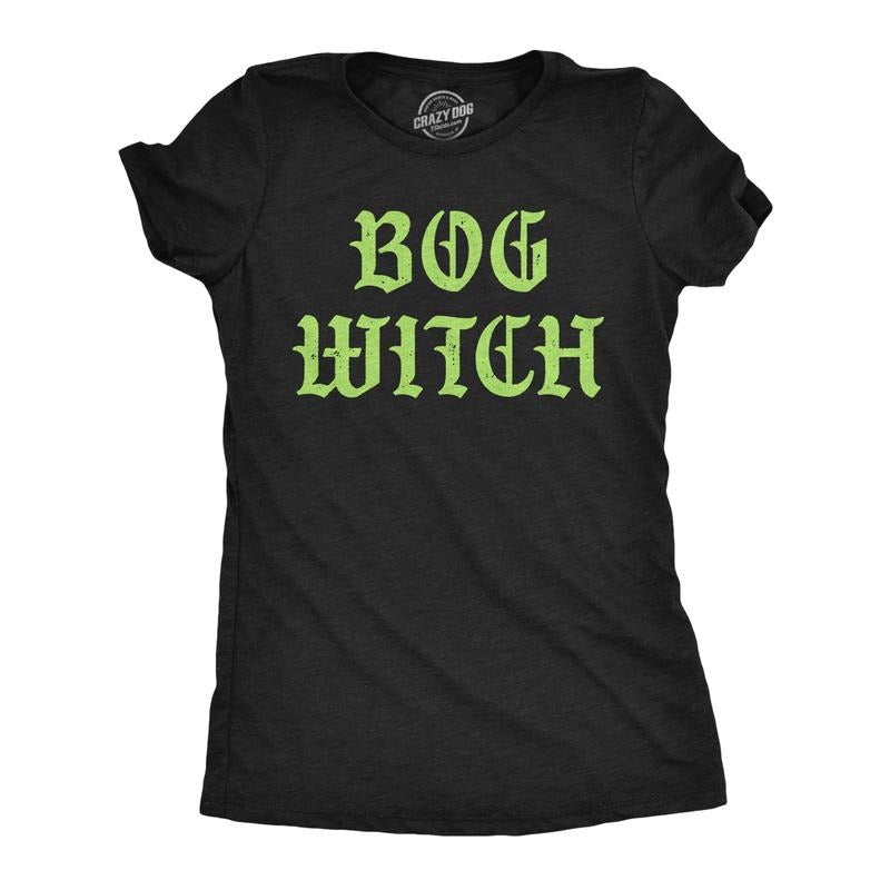 Womens Funny T Shirts Bog Witch Sarcastic Halloween Graphic Novelty Tee For Ladies Funny Womens T Shirts Cute Slimming Top Comfortable Soft Womenswear Halloween Tops for Women Funny Sarcastic Top Black -