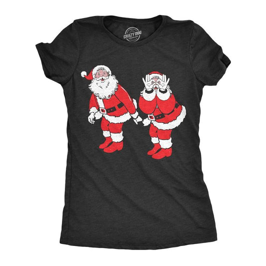 Womens Griddy Dance Santa T Shirt Funny Xmas Viral Dancing St Nick Joke Tee For Ladies Funny Womens T Shirts Cute Slimming Top Comfortable Soft Womenswear Christmas Tops for Women Funny Meme Top Black -